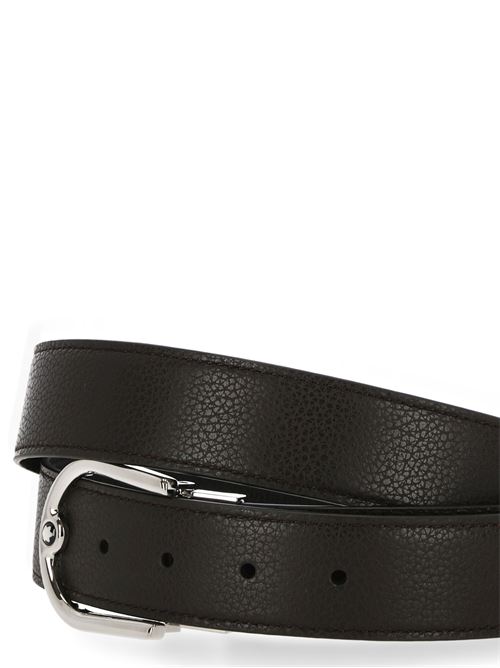 ebony/black calf leather belts Mont Blanc | 198632X